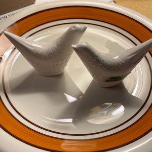 Pair of Bone China Salt & Pepper Shakers